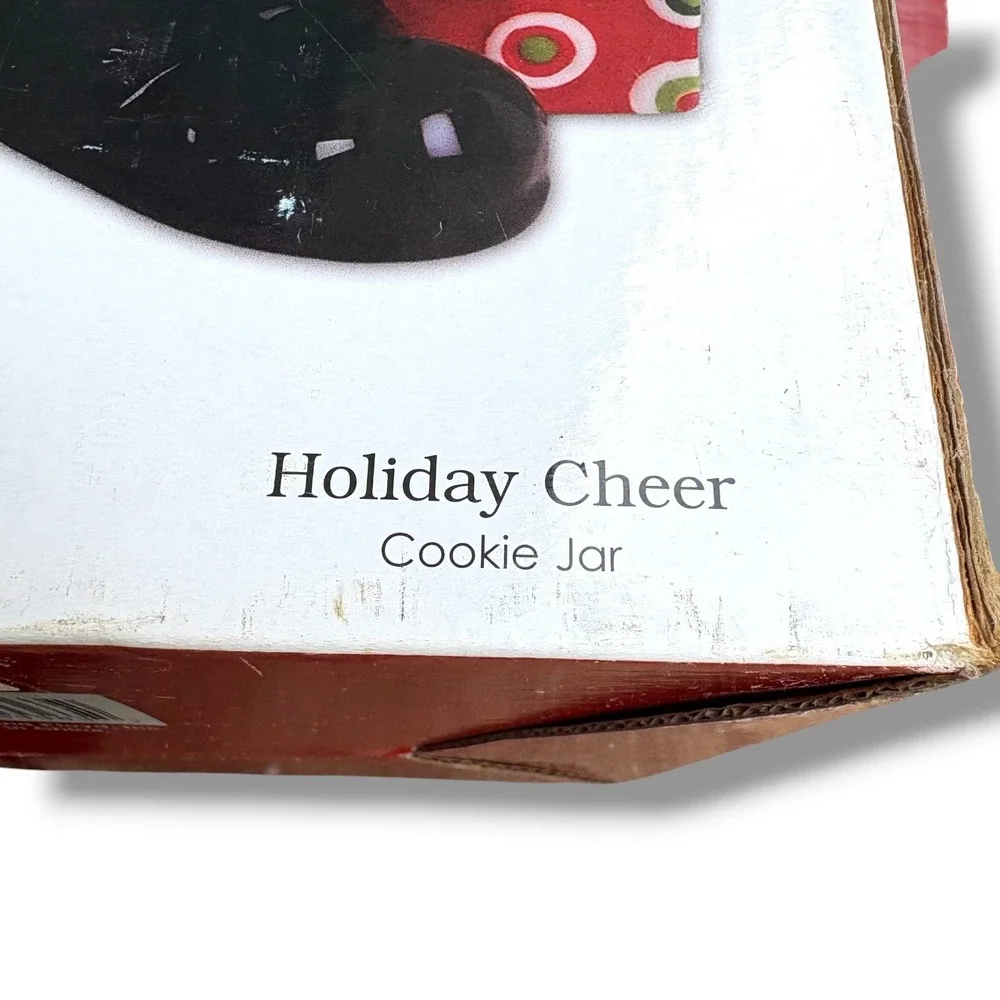 Fitz‎ and Floyd Holiday Cheer Santa Cookie Jar Christmas Ceramic Canister 2008
